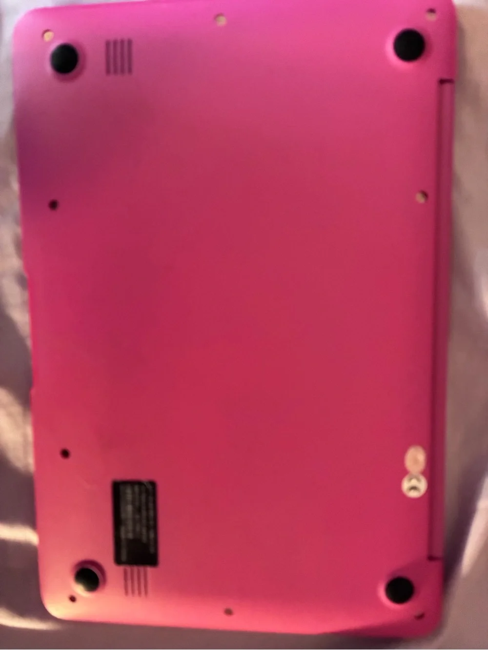 Compact Pink Laptop with Matching USB Mouse